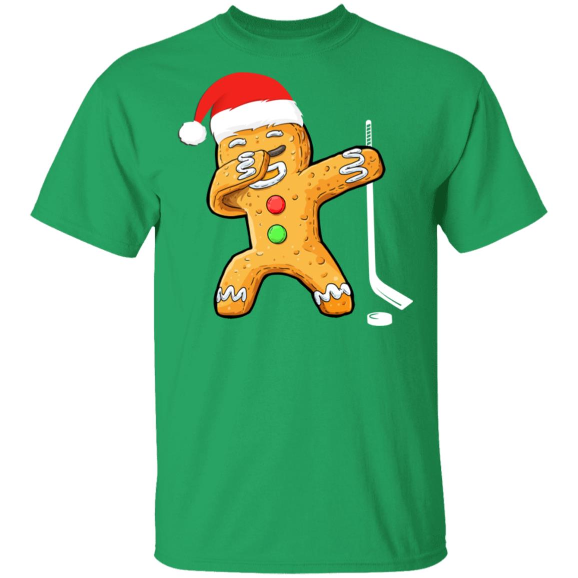 Dabbing Gingerbread Santa Hockey Christmas Pajama Gifts T-Shirt & Sweatshirt | Teecentury.com