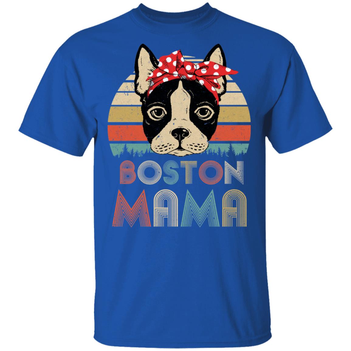 Brown Boston Terrier Mama Bostie Mom Gifts Vintage Women T-Shirt & Hoodie | Teecentury.com