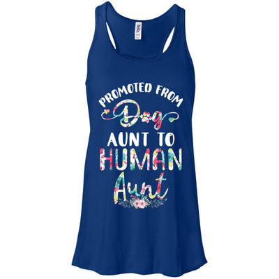 Floral Promoted From Dog Aunt To Human Aunt Gift T-Shirt & Tank Top | Teecentury.com