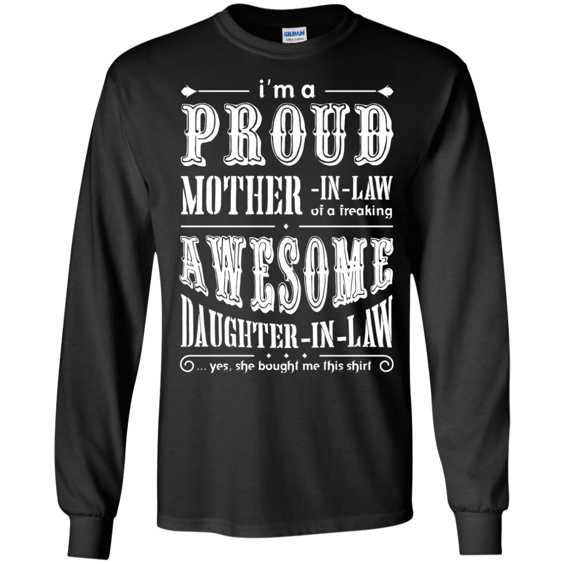I'm A Proud Mother In Law Freaking Awesome Daughter In Law T-Shirt & Hoodie | Teecentury.com