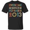 Awesome Since November 2013 Vintage 9th Birthday Gifts Youth Youth Shirt | Teecentury.com