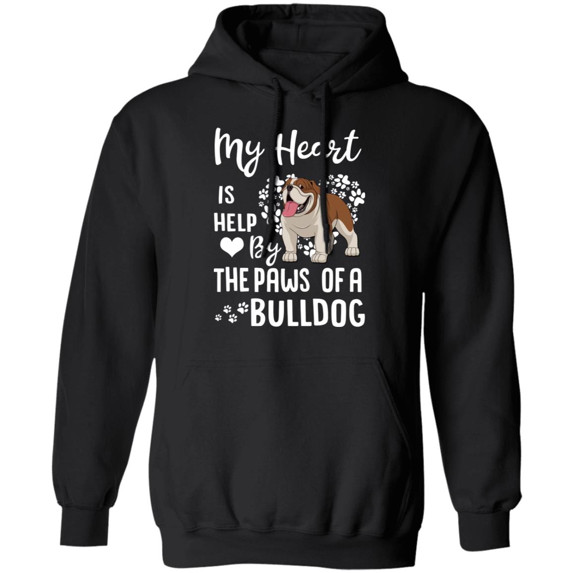 My Heart Is Held By The Paws Of A Bulldog Lover T-Shirt & Hoodie | Teecentury.com