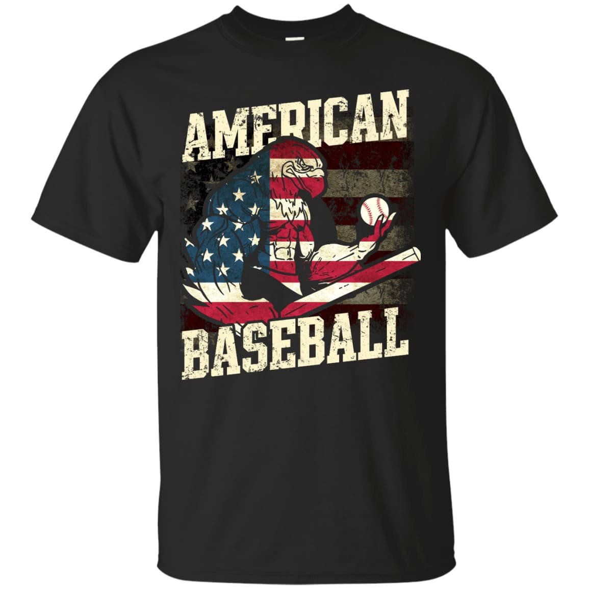 Badass Eagle American Baseball T-Shirt & Hoodie | Teecentury.com