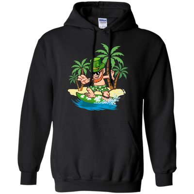 St Patricks Day Hawaiian Leprechaun Surfing T-Shirt & Hoodie | Teecentury.com