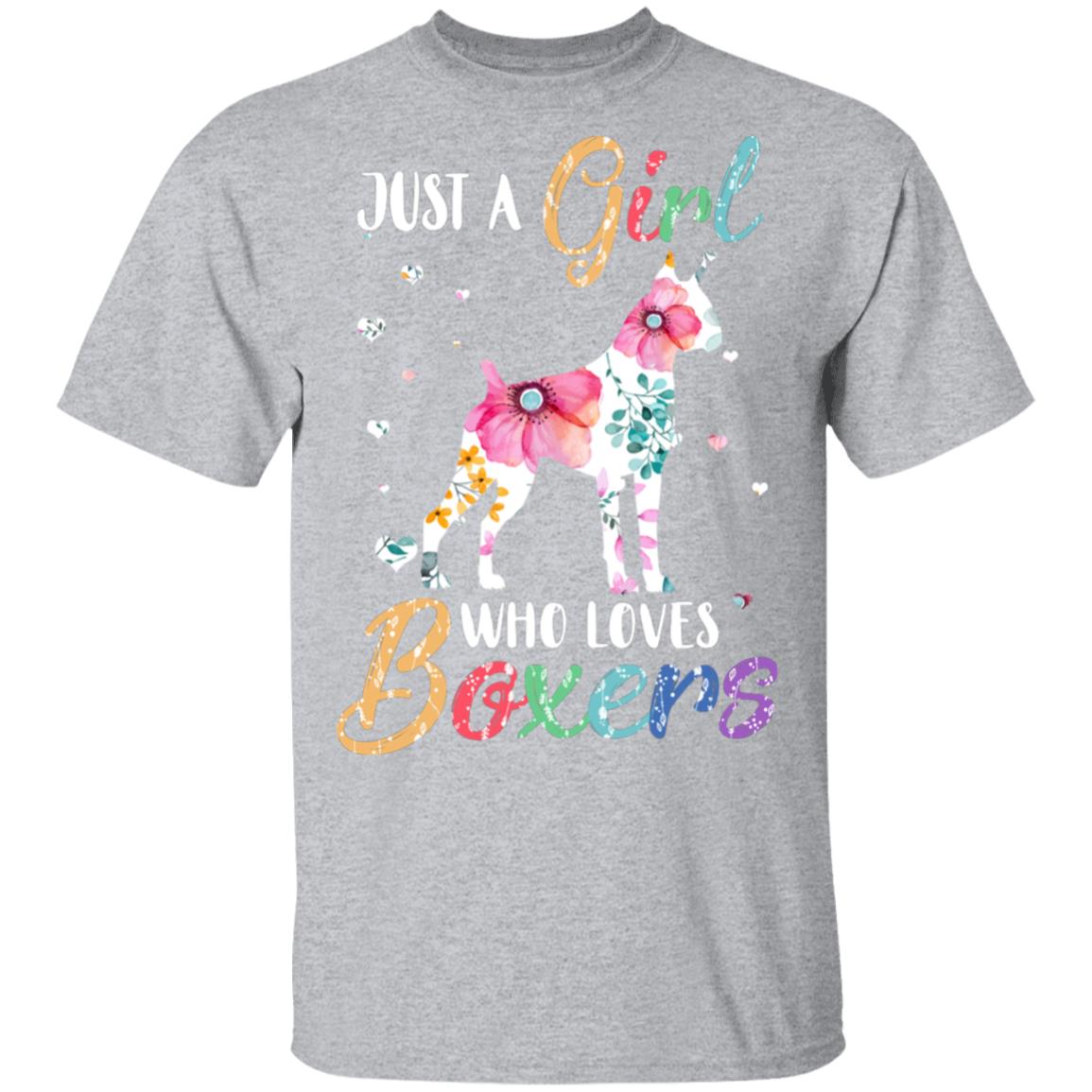 Just A Girl Who Loves Boxers Cute Boxer Lover T-Shirt & Hoodie | Teecentury.com