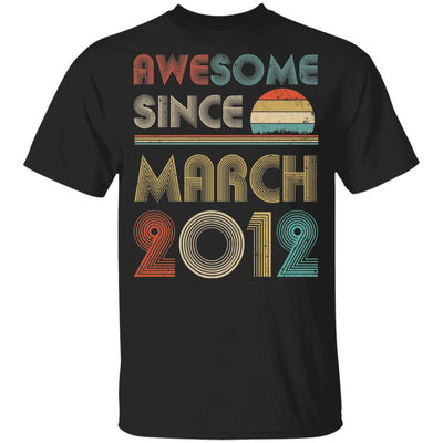 Awesome Since March 2012 Vintage 10th Birthday Gifts Youth Youth Shirt | Teecentury.com