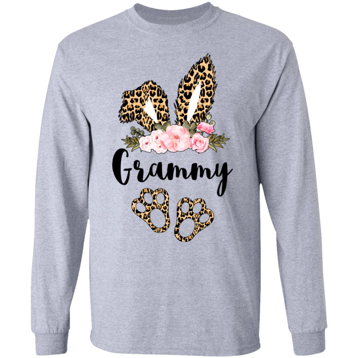 Flower Leopard Bunny Grammy Easter Day Women Gifts T-Shirt & Hoodie | Teecentury.com