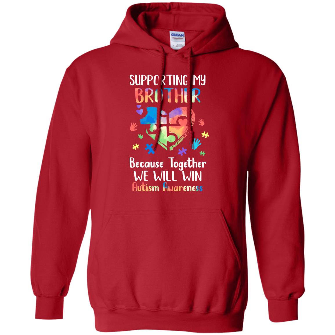 Supporting My Brother Puzzle Autism Awareness Month T-Shirt & Hoodie | Teecentury.com