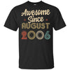 Awesome Since August 2006 Vintage 16th Birthday Gifts Youth Youth Shirt | Teecentury.com