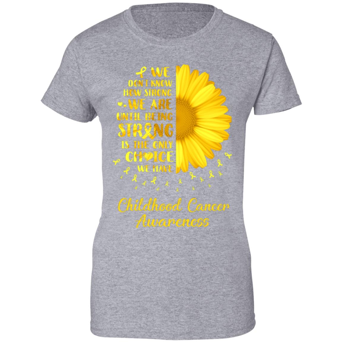 Being Strong Daisy Flower Gold Childhood Cancer Awareness T-Shirt & Hoodie | Teecentury.com
