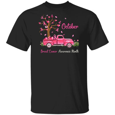 Pink Truck Pumpkin October Breast Cancer Awareness Month T-Shirt & Hoodie | Teecentury.com