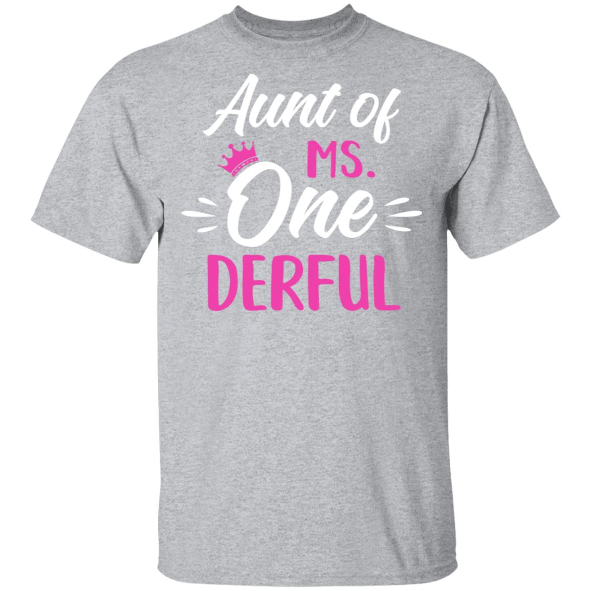 Aunt Of Ms Onederful 1st Birthday Party Costumes Gifts T-Shirt & Hoodie | Teecentury.com