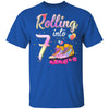 7 Years Old Birthday Girls Roller Skates 80's 7th Birthday Youth Youth Shirt | Teecentury.com