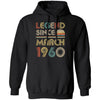 Legend Since March 1960 Vintage 62th Birthday Gifts T-Shirt & Hoodie | Teecentury.com