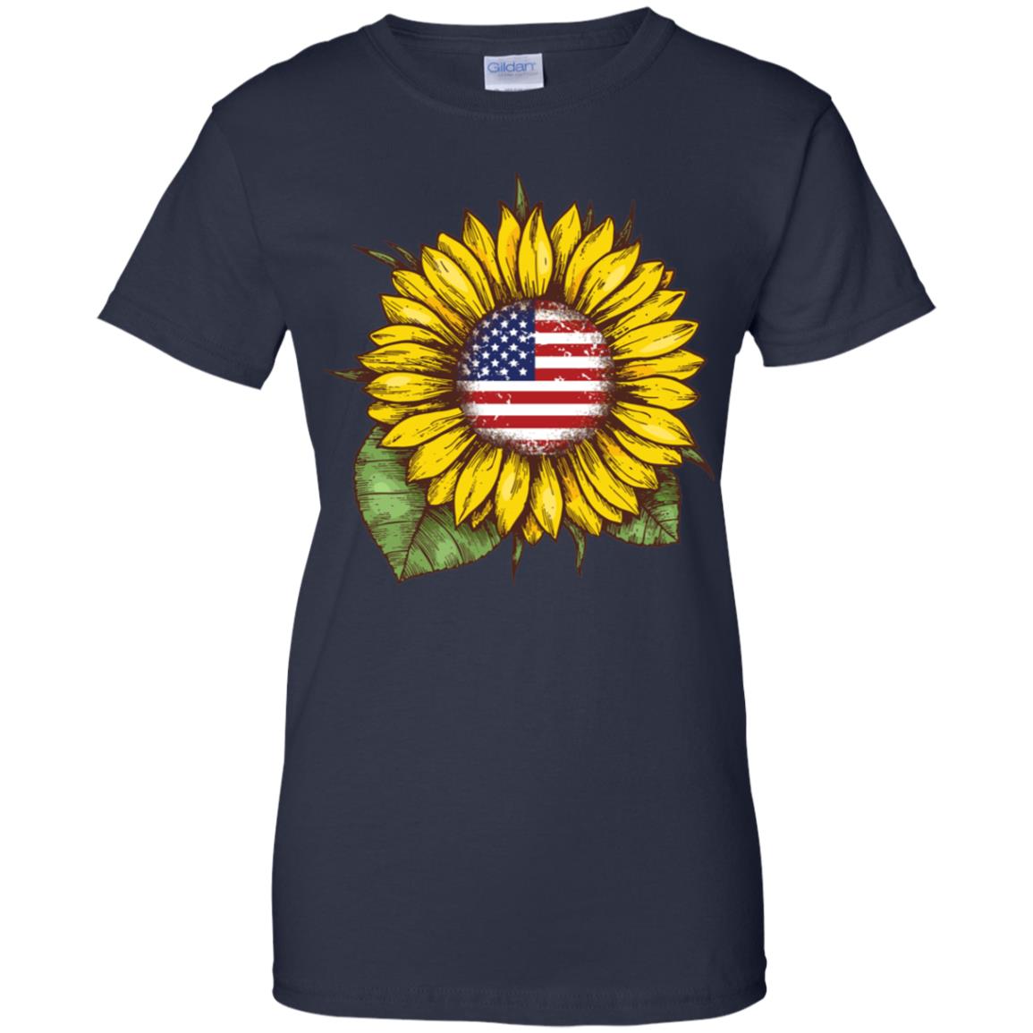 Hippie Sunflower American Flag 4th Of July T-Shirt & Hoodie | Teecentury.com