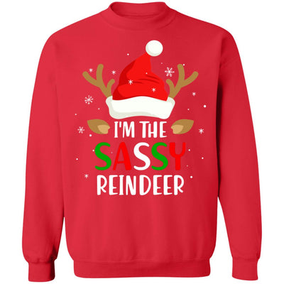 I'm The Sassy Reindeer Matching Family Christmas T-Shirt & Sweatshirt | Teecentury.com
