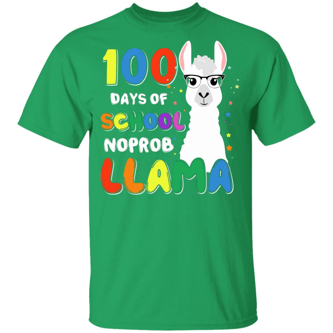 100 Days Of School No Probllama Llama 100Th Day Youth Youth Shirt | Teecentury.com
