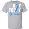 Support Diabetes Awareness Blue Gray Ribbon Not Today T-Shirt & Hoodie | Teecentury.com