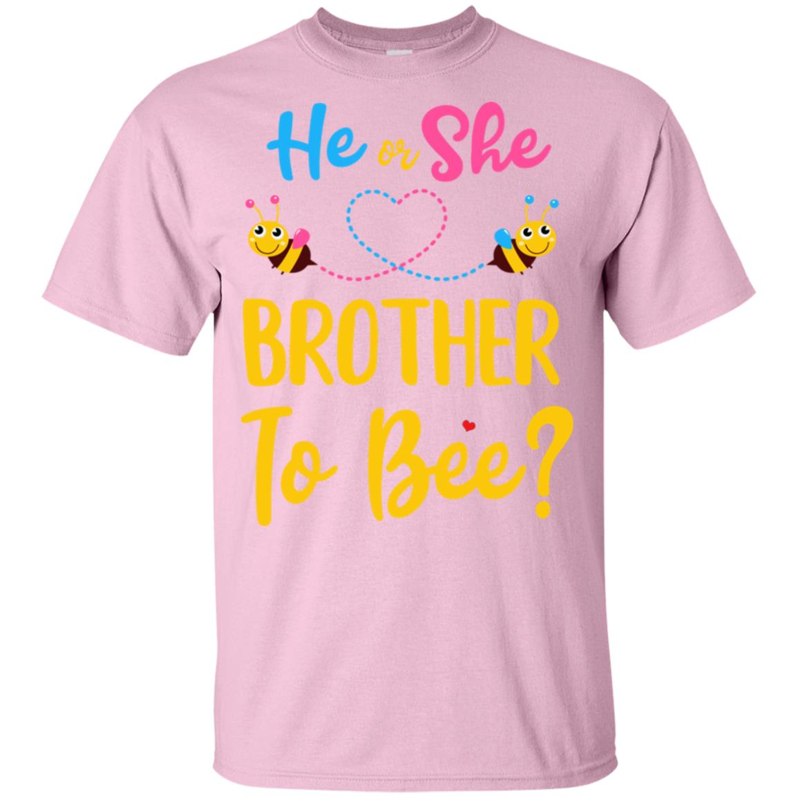 Gender Reveal Pink Blue What Will It Bee He Or She Brother Youth Youth Shirt | Teecentury.com
