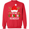 I'm The Grandma Reindeer Matching Family Christmas T-Shirt & Sweatshirt | Teecentury.com