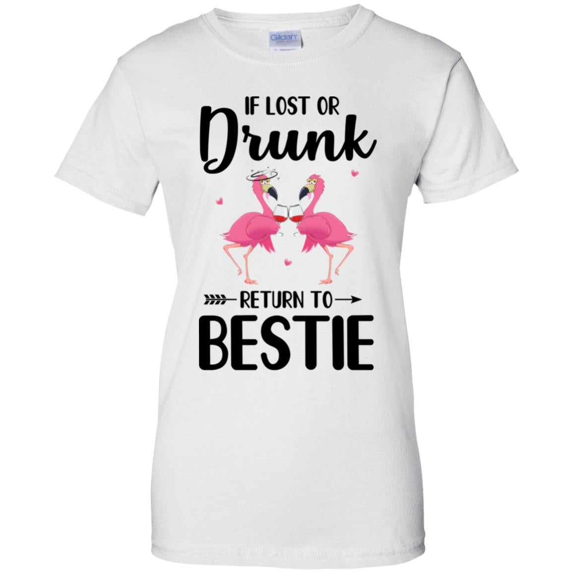 If Lost Or Drunk Please Return To My Bestie Couple Flamingo T-Shirt & Tank Top | Teecentury.com