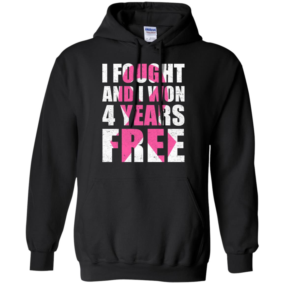 I Fought An I Won 4 Years Free Fight Support Breast Cancer T-Shirt & Hoodie | Teecentury.com