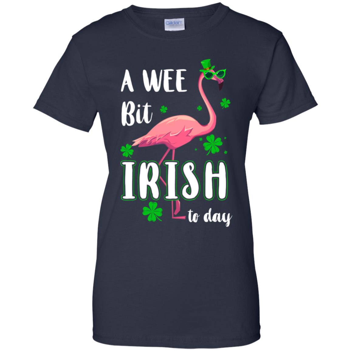 A Wee Bit Irish Today Green Flamingo St Patrick's Day T-Shirt & Hoodie | Teecentury.com