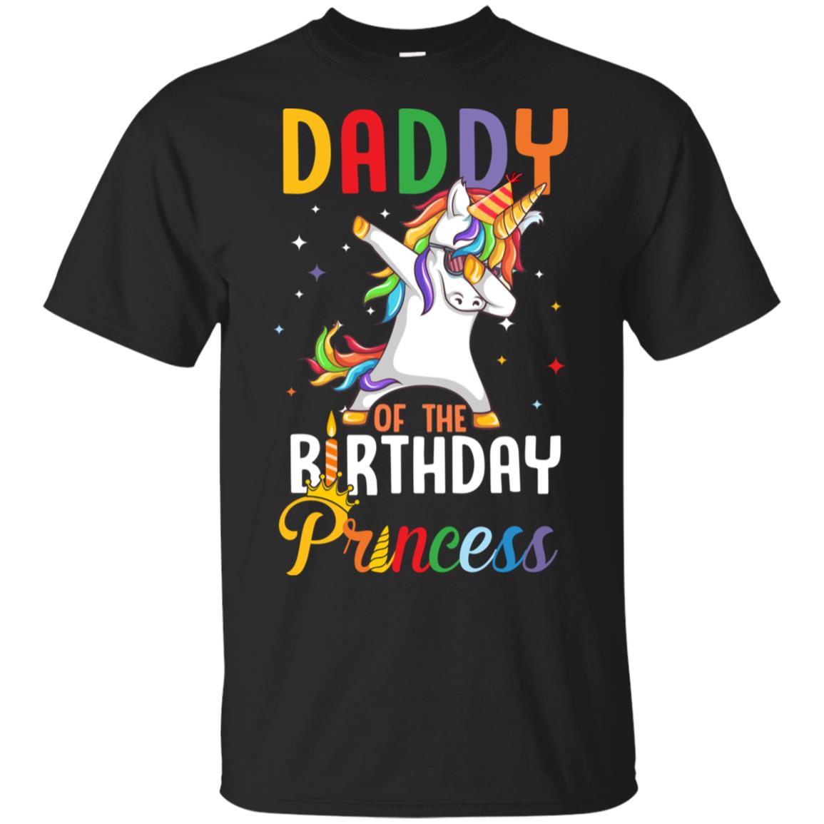 Daddy Of The Birthday Girl Dabbing Unicorn Party T-Shirt & Hoodie | Teecentury.com