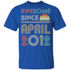 Awesome Since April 2012 Vintage 10th Birthday Gifts Youth Youth Shirt | Teecentury.com