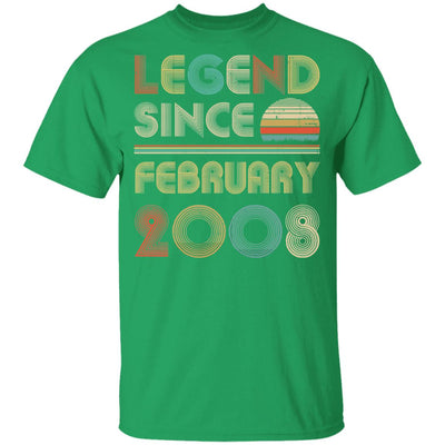 Legend Since February 2008 Vintage 14th Birthday Gifts Youth Youth Shirt | Teecentury.com