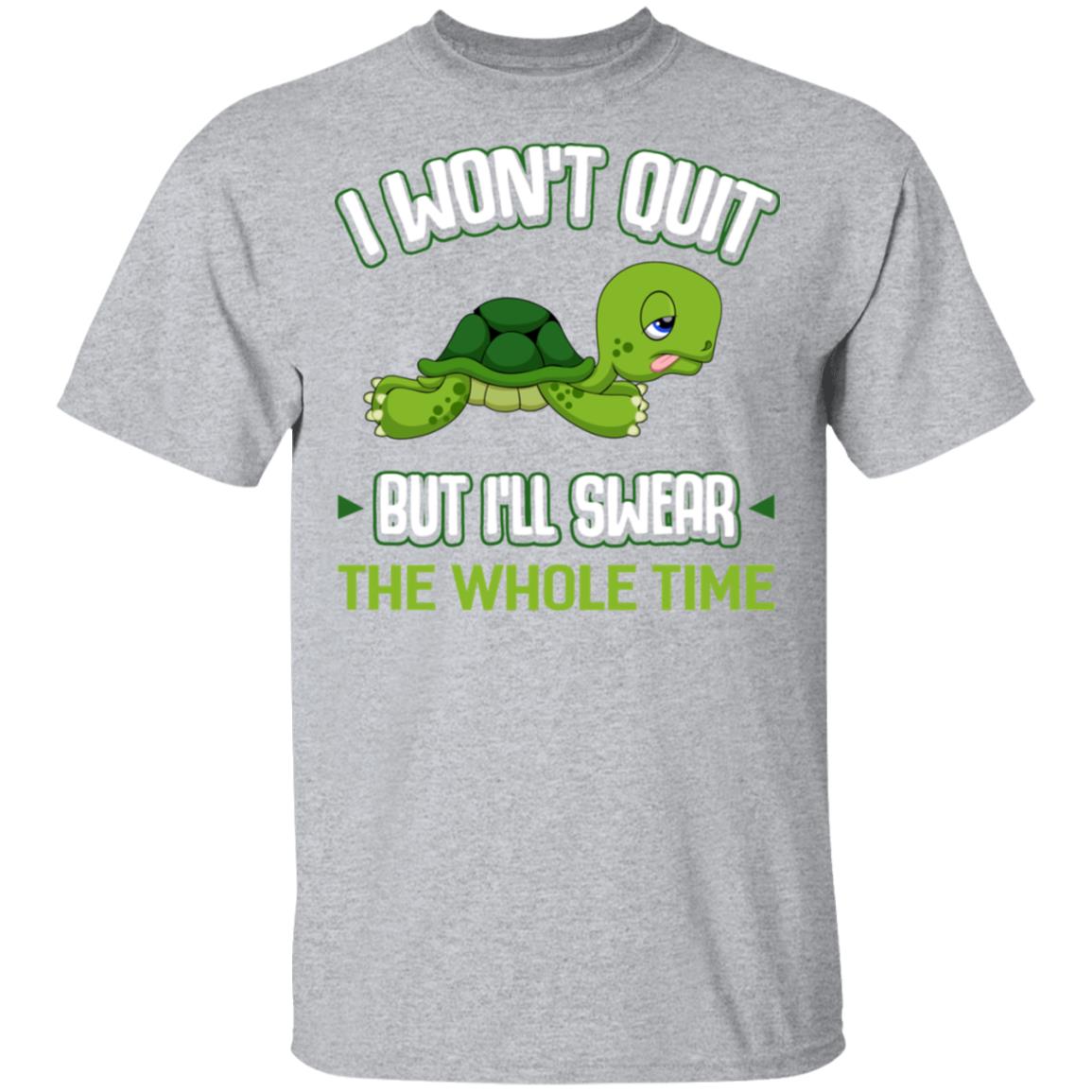 I Won't Quit But I'll Swear The Whole Time Funny Running T-Shirt & Tank Top | Teecentury.com