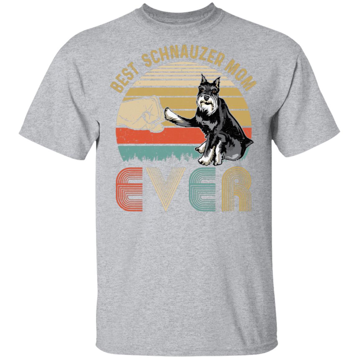 Vintage Best Schnauzer Mom Ever Bump Fit Funny Mom Gifts T-Shirt & Hoodie | Teecentury.com