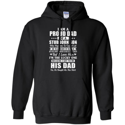 Lucky Dad Have A Stubborn Son Was Born In March T-Shirt & Hoodie | Teecentury.com