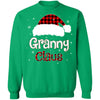 Santa Granny Claus Red Plaid Family Pajamas Christmas Gift T-Shirt & Sweatshirt | Teecentury.com