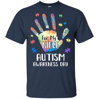 Support Autism Awareness For My Niece Puzzle Gift T-Shirt & Hoodie | Teecentury.com
