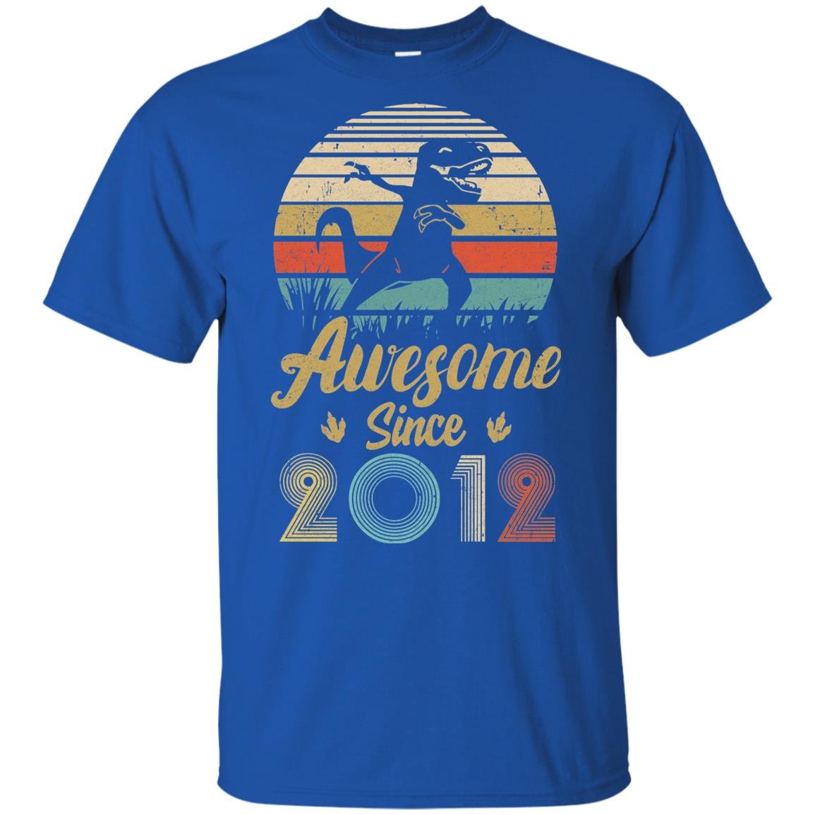 Awesome Since 2012 10th Years Old Dinosaur Birthday Gift Youth Youth Shirt | Teecentury.com