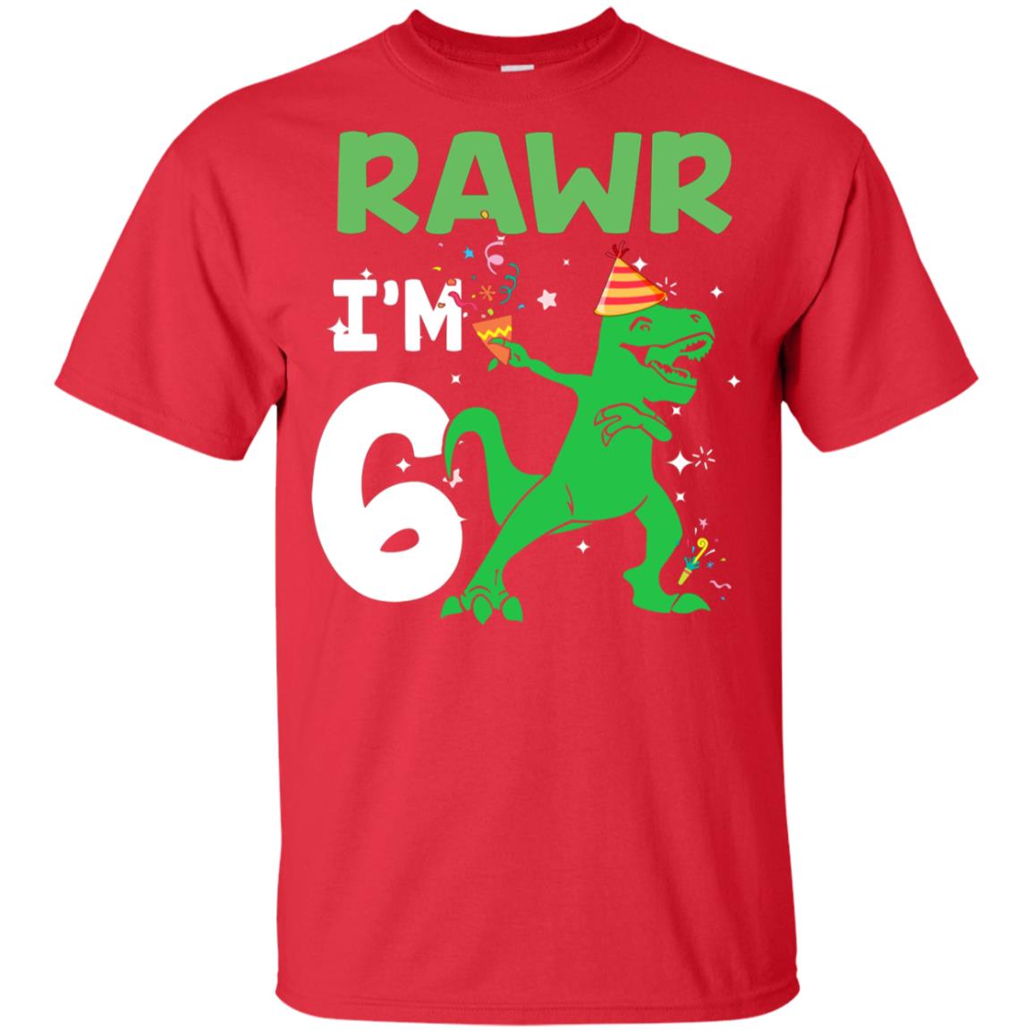 Rawr I'm 6 Birthday Gifts 2016 Dinosaur For Boys Youth Youth Shirt | Teecentury.com