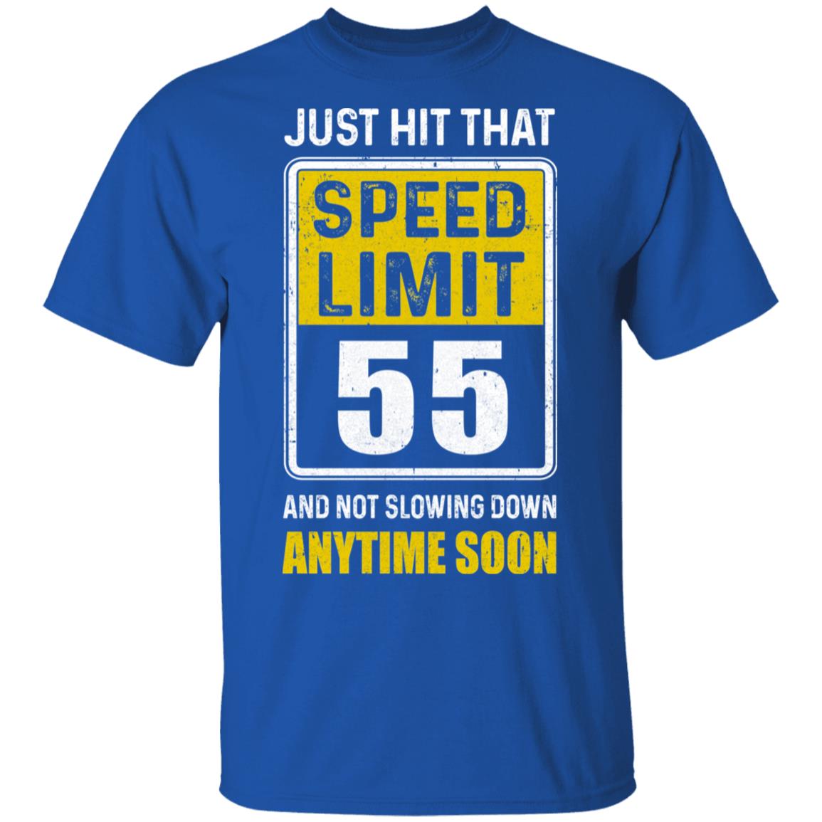 Happy 55th Birthday With Speed Limit Sign 55 Shirt Happy 55th Birthday With Speed Limit Sign 55 Shirt