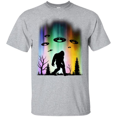 Bigfoot UFO Abduction Northern Lights Believing Gifts T-Shirt & Hoodie | Teecentury.com