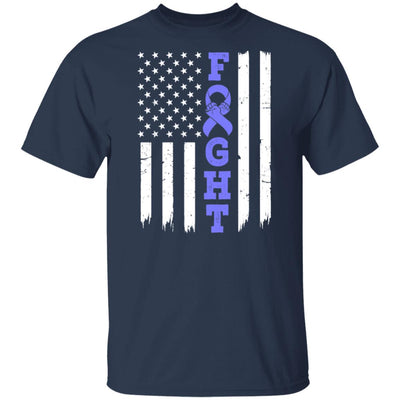 Stomach Cancer Awareness American Flag Distressed T-Shirt & Hoodie | Teecentury.com