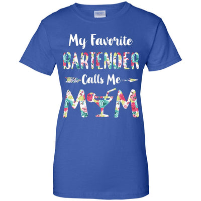 Floral My Favorite Bartender Calls Me Mom Mothers Day Gift T-Shirt & Hoodie | Teecentury.com