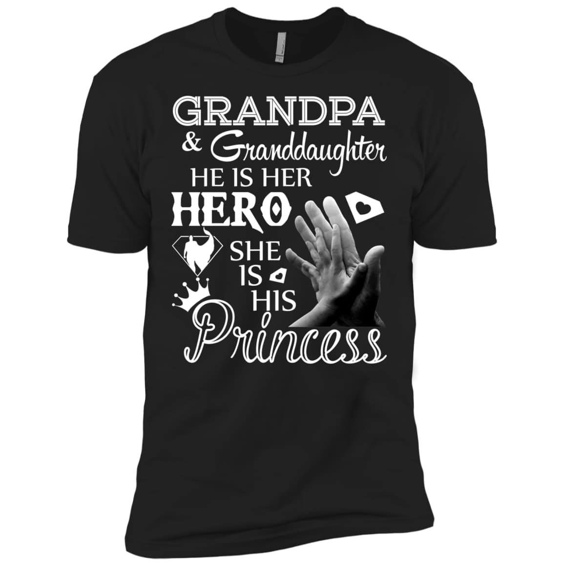 Grandpa & Granddaughter He Is Her Hero T-Shirt & Hoodie | Teecentury.com