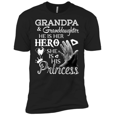 Grandpa & Granddaughter He Is Her Hero T-Shirt & Hoodie | Teecentury.com