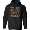 Epic Since May 2007 Vintage 15th Birthday Gifts T-Shirt & Hoodie | Teecentury.com