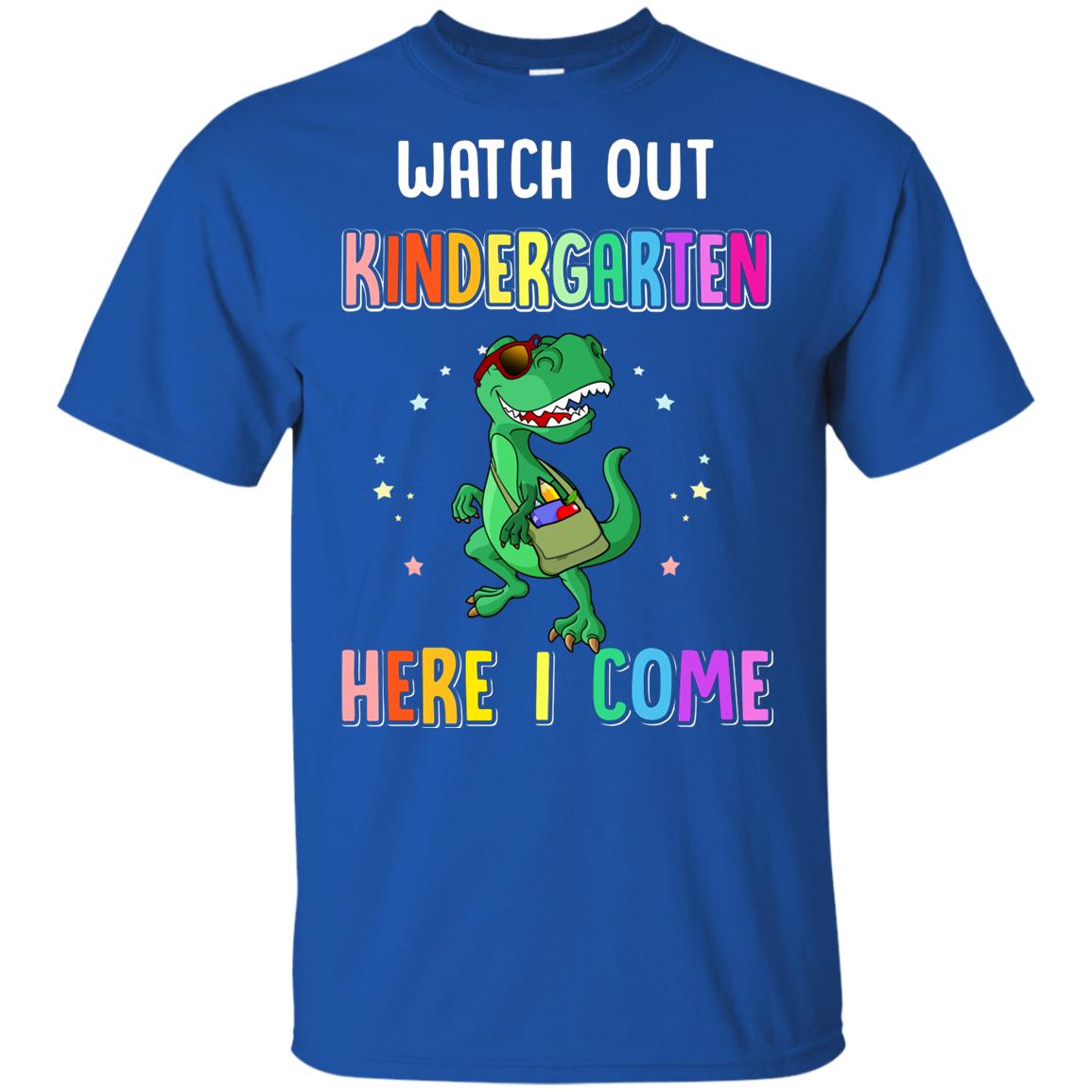 Kindergarten Here I Come Dinosaur Back To School Youth Youth Shirt | Teecentury.com