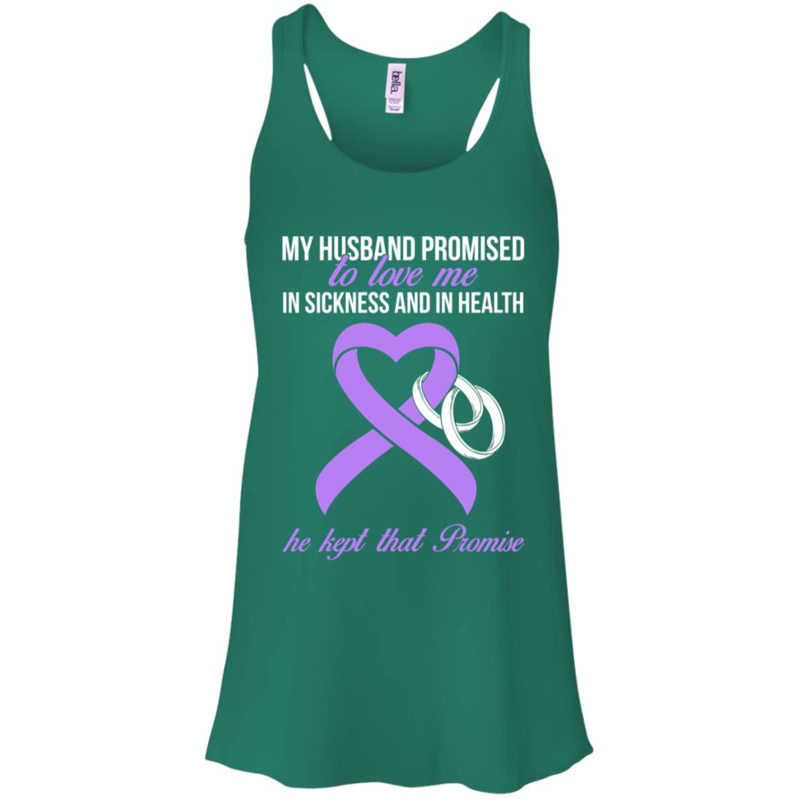 My Husband Promises To Love Me In Sickness Lavender Ribbon T-Shirt & Tank Top | Teecentury.com