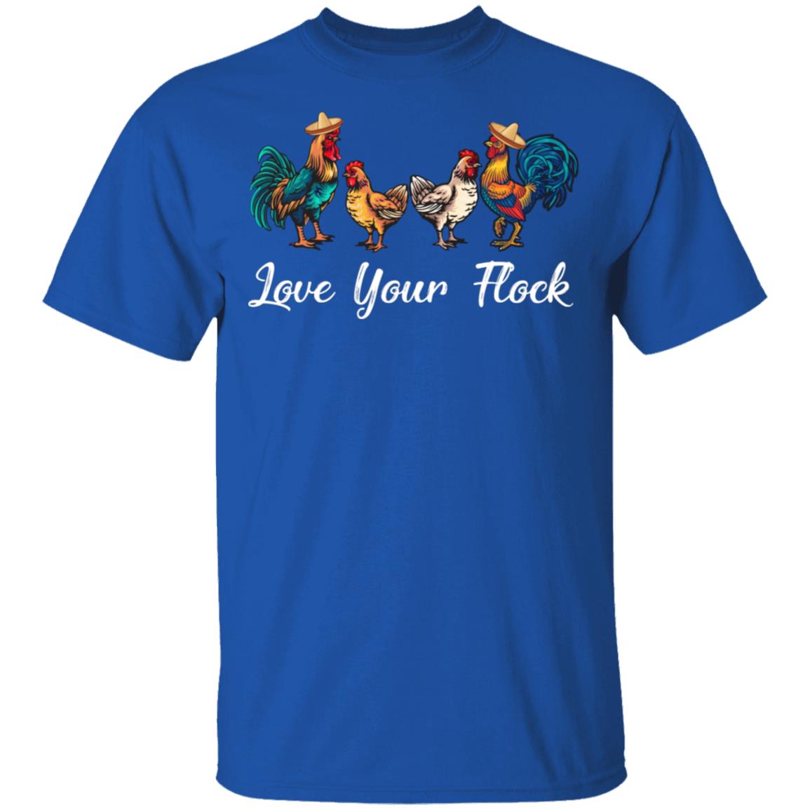 Love Your Flock Chicken Lover Funny Farmer T-Shirt & Tank Top | Teecentury.com