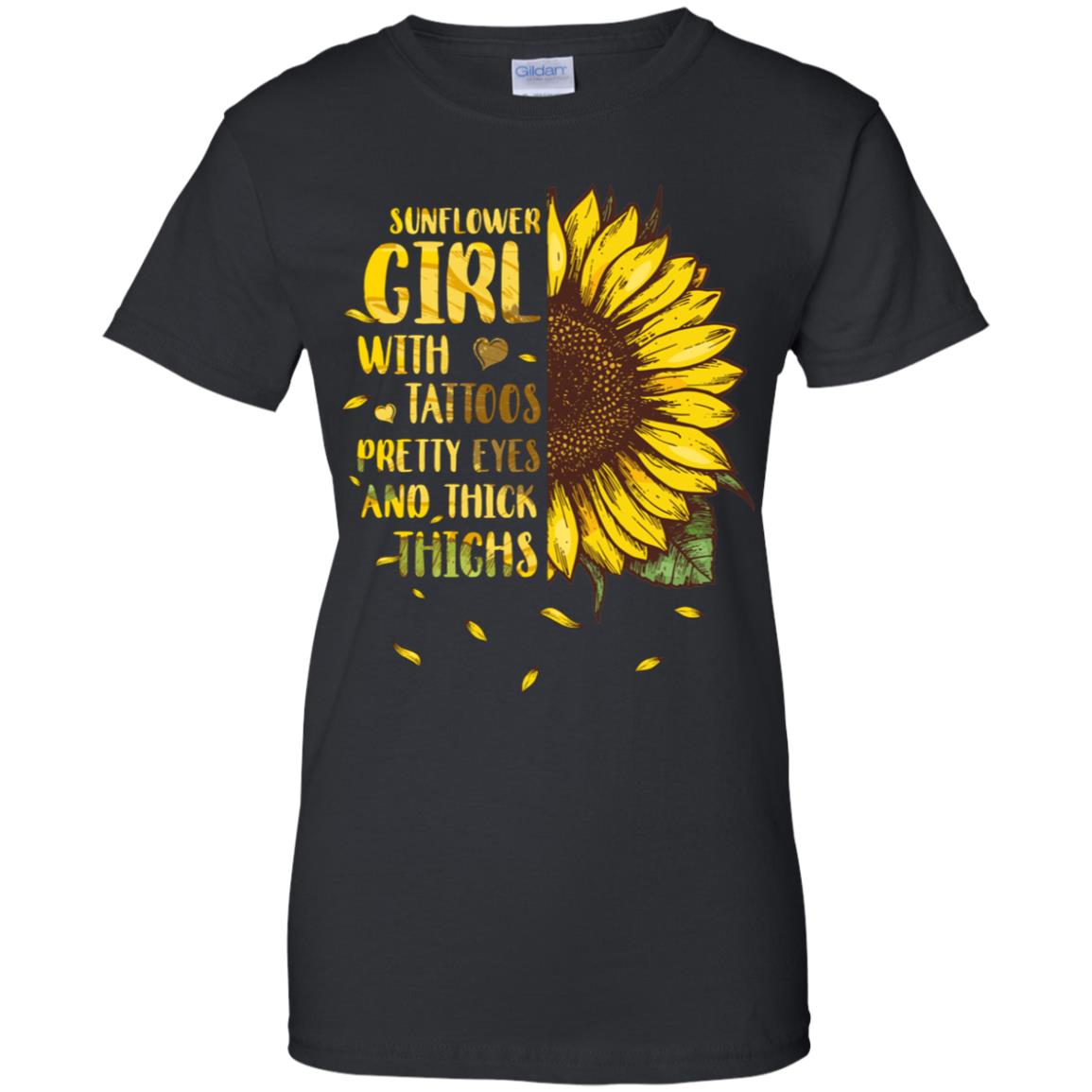 Sunflower Girl Tattoos Pretty Eyes Thick Thighs Tattoo T-Shirt & Tank Top | Teecentury.com
