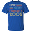 Epic Since February 2005 Vintage 17th Birthday Gifts T-Shirt & Hoodie | Teecentury.com