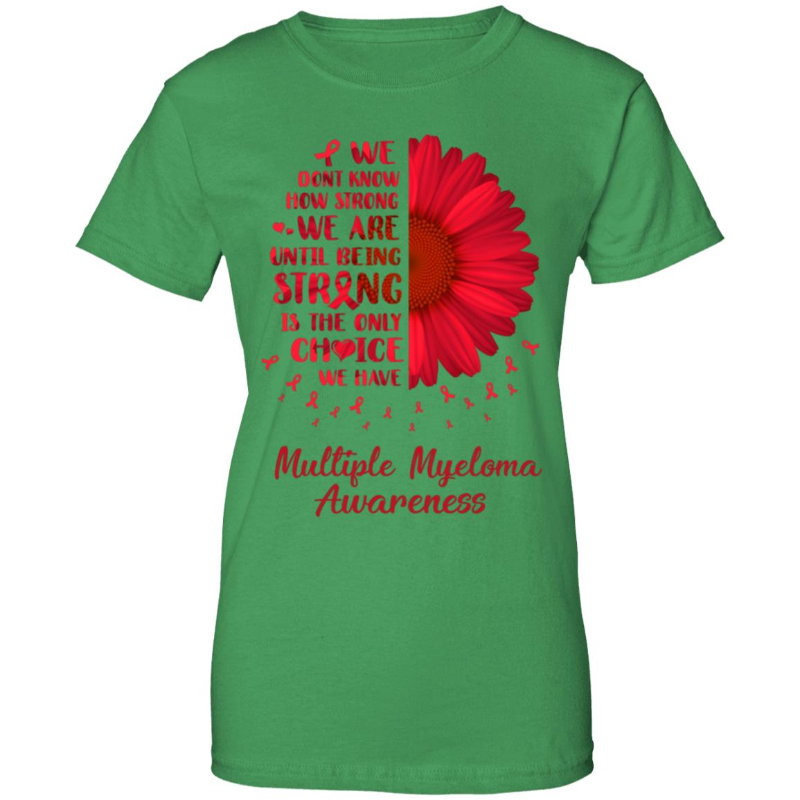 Being Strong Daisy Flower Burgundy Multiple Myeloma T-Shirt & Hoodie | Teecentury.com